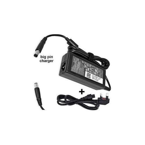 DELL 65W Big Pin Laptop  Adapter with Power Cable - Black