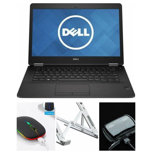 RENEWED Latitude 7470 core i5 8gbram Fast 256SSD Plus Rechargable Mouse with finger print sensor and microsoft office, Earbuds and Laptop stand-Refurbished