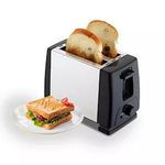2 Slice Electric Bread Toaster - Silver, Black