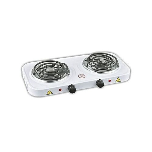Double Coil Electric Hotplate Cooker - White