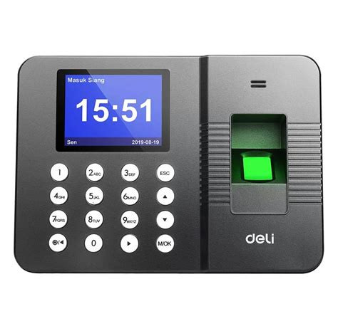 Deli Fingerprint And Face Attendance Machine - Black