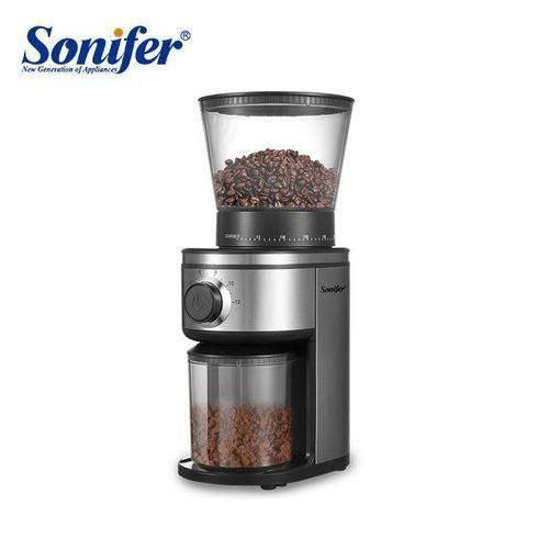 Sonifer 160W Conical Burr Commercial CoffGrinder With 300g Coffee Bean Tank Capacity SF-3563- Multicolor