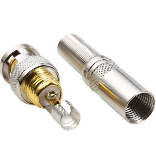 Bnc 5 BNC Connector To RG59 Coaxial Cable For CCTV Camera