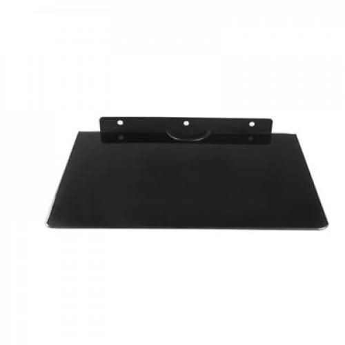 Glass DVD/Decoder Wall Mount Shelf - Black