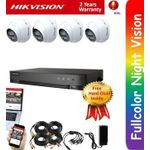 4 CCTV Fullcolor Camera Kit (4 Dome Shape Pack)