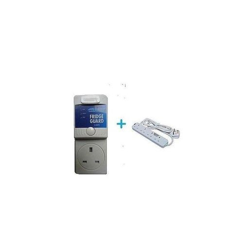 Power King Fridge Guard And Heavy Duty 4way Power Extension-White