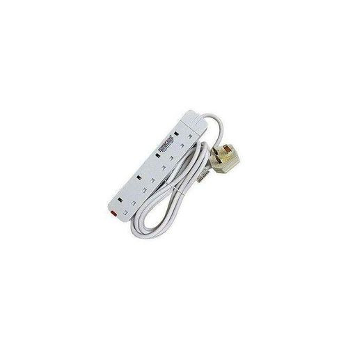 Power King Heavy Duty Surge & Over-Voltage Protection Extension Cable 4ways - White