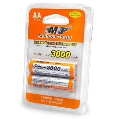AA Rechargable MP Batteries-Multicolour.
