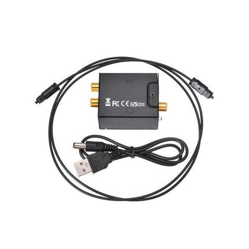 Digital to Analog Audio Converter Optical Fiber - Black