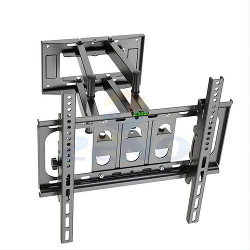 Rotating TV Wall Mount Double Arm Fits 24" To 70"-Black