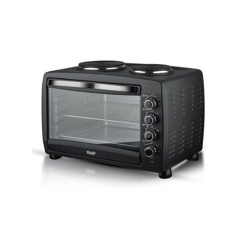 RAF 55L Electric Oven With Double Hotplate-Black