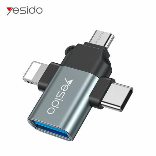 3 In 1 OTG USB 3.0 Super Fast Data Transmission Adapter GS15- Multicolor
