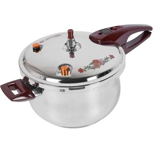 11 Litres Stainless Steel Non Electric Pressure Cooker Mini Pressure Cooker for Induction Gas And Electric Stoves With Ergonomic Handle and Security Guard-Silver