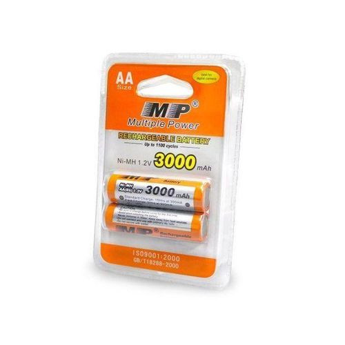 AA Rechargable MP Batteries-Multicolour..