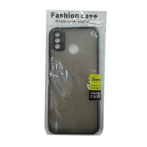 Tecno Spark 8 Transparent Phone Cover + FREE Screenguard - Black