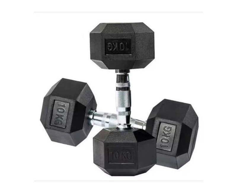 2Pcs Of 5kg Weight Lifting Fitness Exercise Dumbbells-Black/Silver