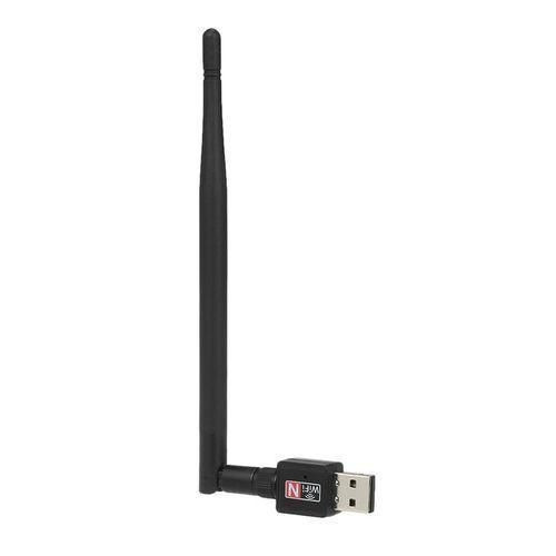 Wireless Usb Wifi Adapter Dongle With Antenna - Black
