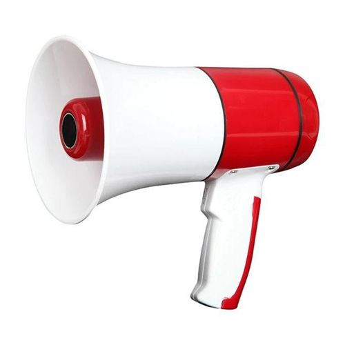 Rechargeable Megaphone With USB Port And Bluetooth Connectivity- Mukalakasa- White