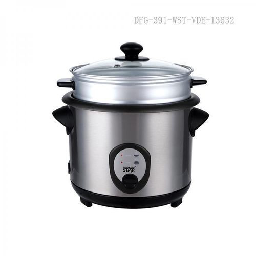 WINNING STAR 2.8 Liters Electric Rice Cooker With Steaming Function-Silver