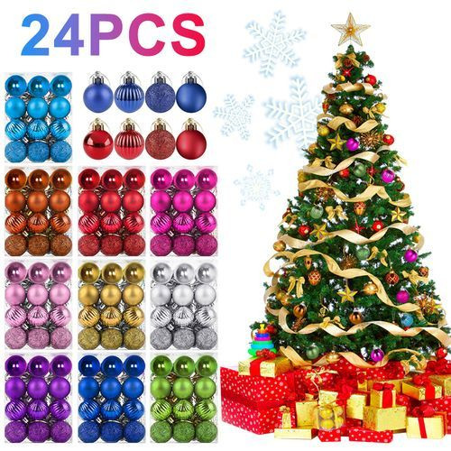 2021 Christmas Tree, Lights and 24 Balls - Green(180cm)