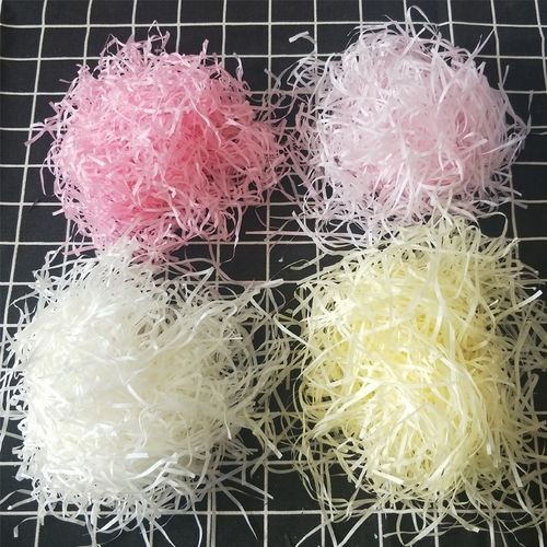 Shredded Crinkle Paper Raffia Gift Box Filling Light Multicolor