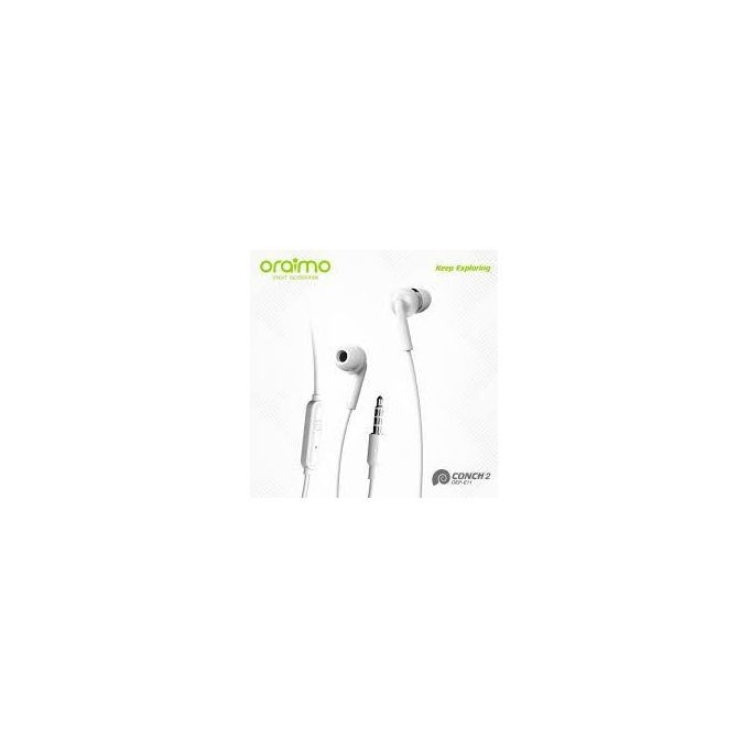 Oraimo Conch 2 Deeper Bass In Ear Earphone - White
