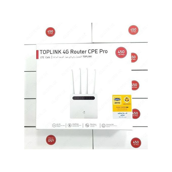 Universal TOPLINK 4GLTE CPE Pro WiFi Router Unlocked -- Black