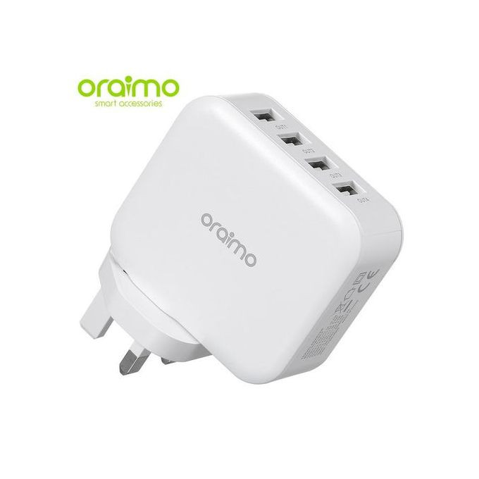 Oraimo Charger UK Dual USB OCW-U81F - White