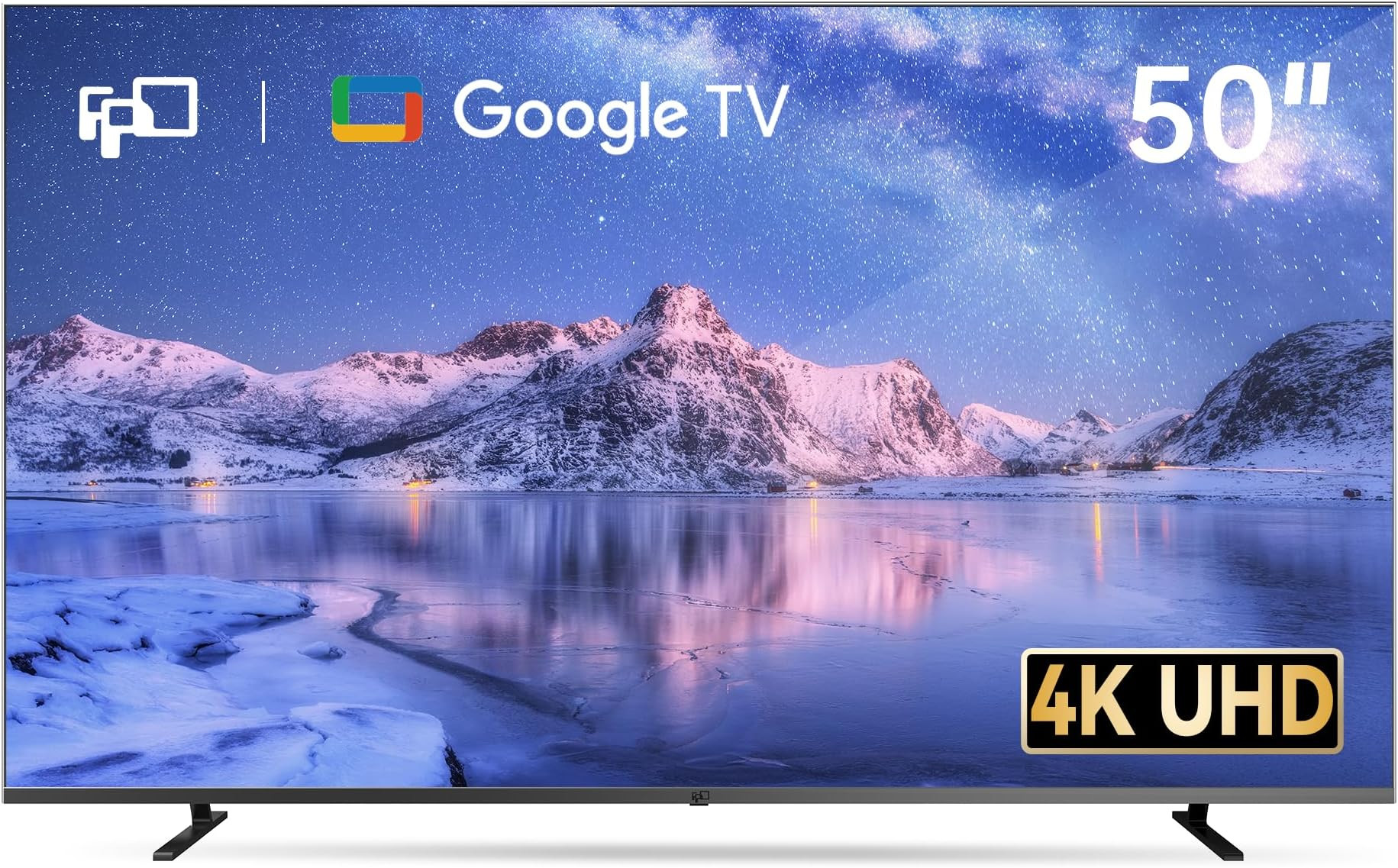 Pixel 50 inch LED Smart 4k Tv- 2 Remotes- Warranty Card - black.