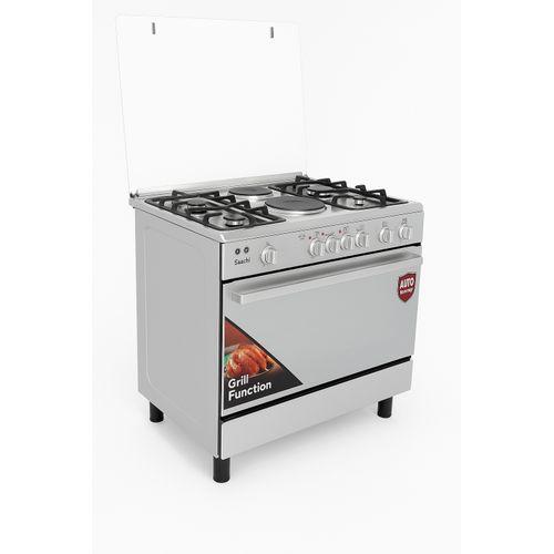 Saachi STAND COOKER 4 GAS 2 ELECTRIC WITH ELECTRIC OVEN 6364 SILVER
