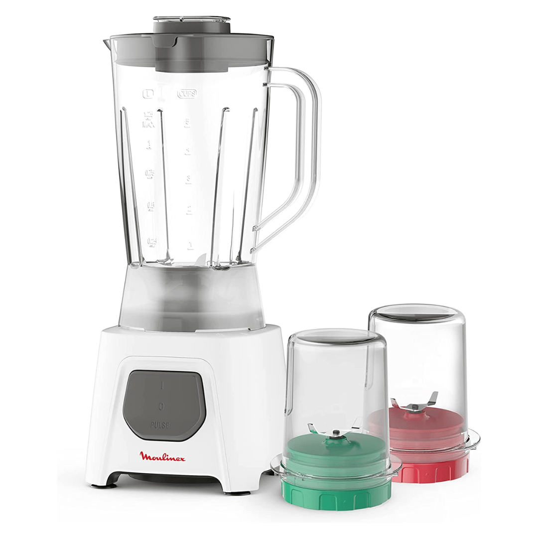 MOULINEX BLENDER LM2B2127 450W 2Jars 1.5L Blender Jug+Grinder, Ice Crushing