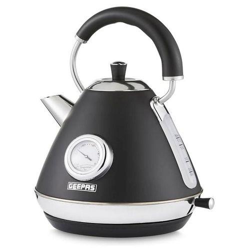 Geepas GK 38073 BK SS Kettle 1.7L WATER level indication auto off temp gauge 3000w