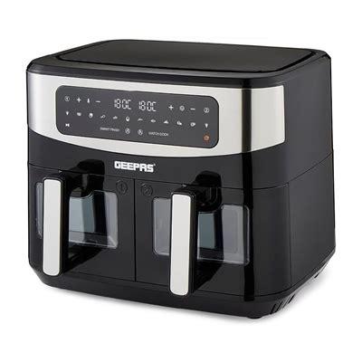 Geepas GAF 37525 Dual digi air fryer 9ltr oil fre/touch screen