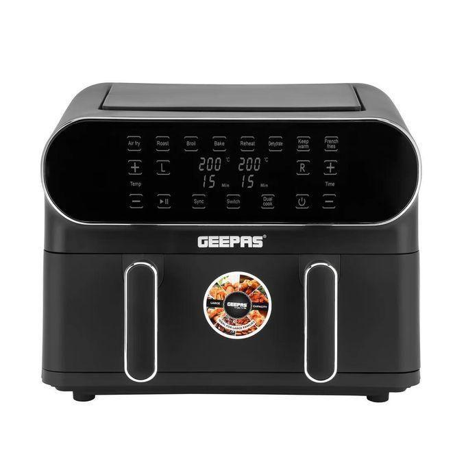 Geepas GAF 37532 Dual digi air fryer 11L oil free/touch screen